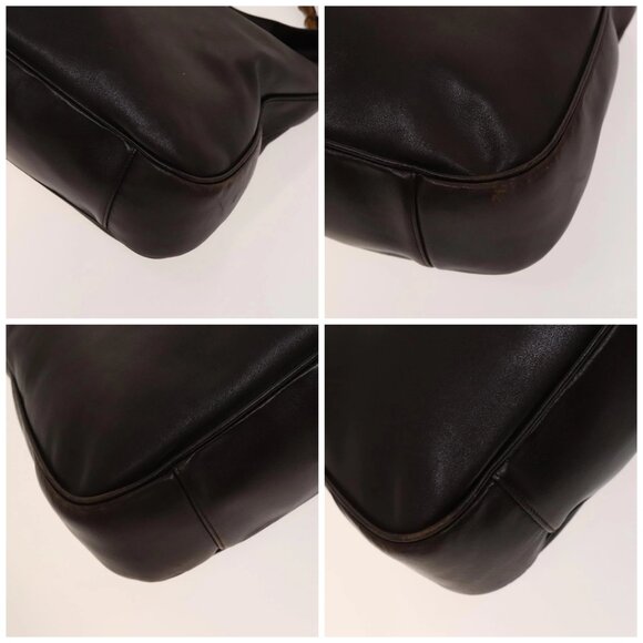 GUCCI Bamboo Hand Bag Leather 2way Brown Gold Auth ep10532 - Picture 15 of 15